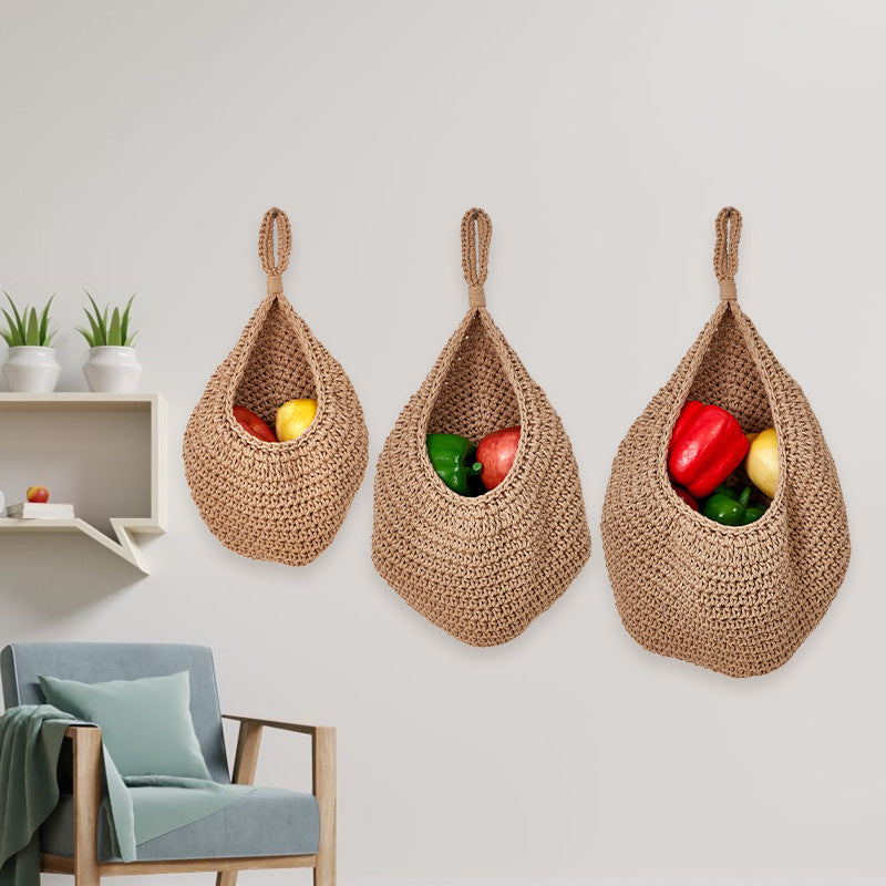 Eco-Friendly Jute Waterdrop Net Bag - Reusable Shopping & Storage Solution