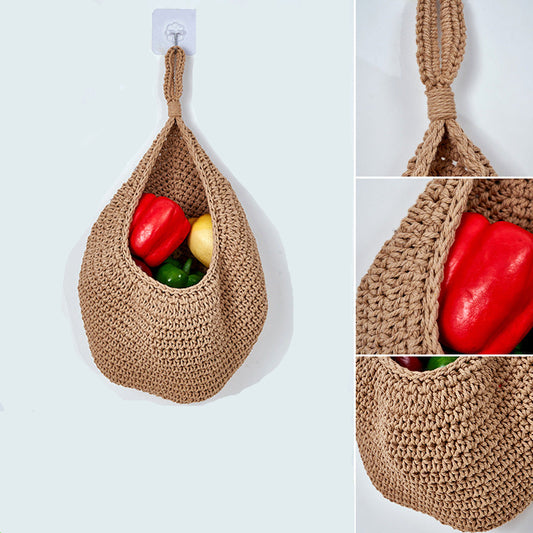 Eco-Friendly Jute Waterdrop Net Bag - Reusable Shopping & Storage Solution